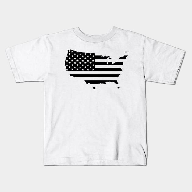 USA FLAG Kids T-Shirt by ALLAMDZ